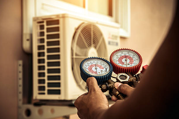 Professional Hvac Maintenance technician working in Apulia Station, NY